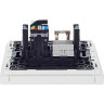 Двойная розетка RJ11+RJ45 IEK FORTEPIANO категория 5E FP235 белый FP-KT20-O-1-K01