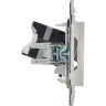 Розетка двойная TV+RJ45 кат.5E IEK SKANDY SK-A14W арктический белый SK-AK20-1-K01