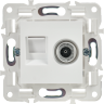 Розетка двойная TV+RJ45 кат.6E IEK SKANDY SK-A15W арктический белый SK-AK20-2-K01