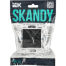 Розетка IEK SKANDY SK-R01Bl без заземления с защитными шторками 10А черный SK-R13-10-K02