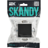Выключатель 1-клавишный кнопочный IEK SKANDY 10А SK-V14Bl черный SK-V17-0-10-K02